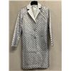 Image 1 : Woven Cocktail Coat, Silver, Size 12, New with Tag (retail $1850)