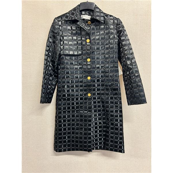 Woven Trench Coat, Black, Size 4, New with Tag (retail $2100)