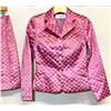 Image 2 : Woven Rose Satin and Chiffon Jacket & Skirt, Size 4, New with Tag (Orig. Retail $1750)