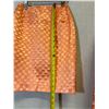 Image 11 : Woven Peach Satin and Chiffon Jacket & Skirt, Size 4, New with Tag (Original Retail $1750)