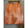 Image 8 : Woven Peach Satin and Chiffon Jacket & Skirt, Size 4, New with Tag (Original Retail $1750)