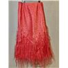 Image 10 : Long Woven Satin & Chiffon Coral Skirt w/ Ribbon Ties, Size 8, New with Tag (Orig. Retail $750)