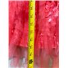 Image 11 : Long Woven Satin & Chiffon Coral Skirt w/ Ribbon Ties, Size 8, New with Tag (Orig. Retail $750)