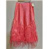Image 1 : Long Woven Satin & Chiffon Coral Skirt w/ Ribbon Ties, Size 8, New with Tag (Orig. Retail $750)