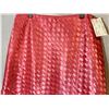 Image 2 : Long Woven Satin & Chiffon Coral Skirt w/ Ribbon Ties, Size 8, New with Tag (Orig. Retail $750)