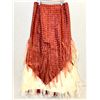 Image 10 : Long Woven Satin & Chiffon Russet Skirt w/ Chiffon Ribbon Ties, Size 8 (waist was taken in)