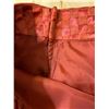 Image 8 : Long Woven Satin & Chiffon Russet Skirt w/ Chiffon Ribbon Ties, Size 8 (waist was taken in)