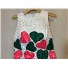 Image 3 : Woven White Satin and Chiffon Cocktail Dress w/ Hearts, Size 8, (Orig. Retail $1600)