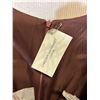 Image 9 : Long Woven Satin Chocolate Brown Sheath Gown, Size 2, New with Tag (Orig. Retail $1900)