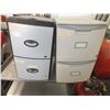 Image 1 : Two 2 Door Plastic Filing Cabinets