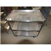Image 1 : Stainless Steel Catering Cart On Wheels