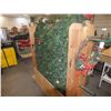 Image 1 : Large Wooden Storage Cart On Wheels w/ Christmas Garland