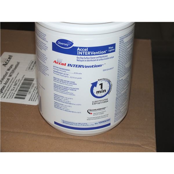 1 Case Of Diversey Accel Intervention Wipes