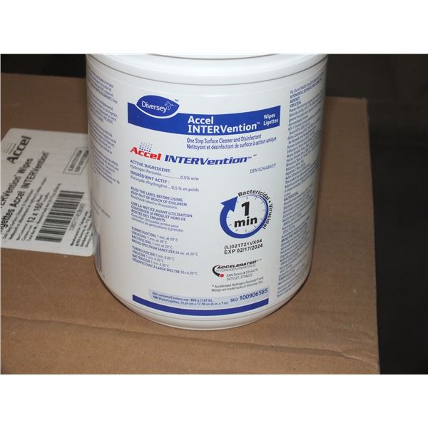 1 Case Of Diversey Accel Intervention Wipes