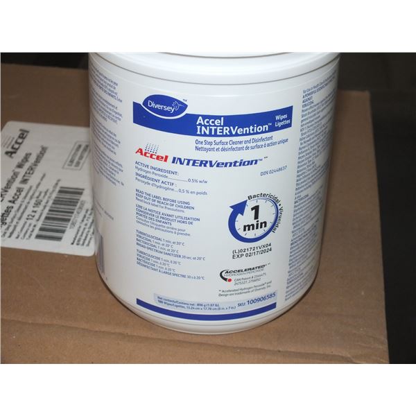1 Case Of Diversey Accel Intervention Wipes