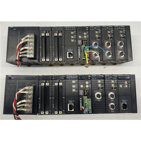 Lot of (2) Omron Racks w/Power Supplies & Modules as Pictured