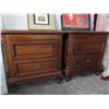 Image 2 : Ornate Mahogany 2 Drawer Ball In Claw Chest - Pair