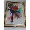 Image 1 : Oil On Canvas Parrot Wall Art