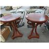 Image 1 : Cherry Round Swan Tables - Pair