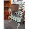 Image 1 : Small Metal Baker's Rack, Copper Bucket