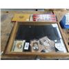 Image 1 : Shadowbox, Vintage Post Cards, Cigar Box, Board Game