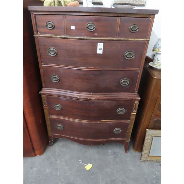 Mahogany 1/3/2 Highboy Dresser
