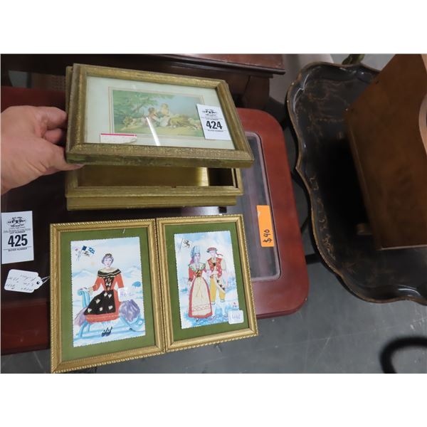 Figural Inset, What Not Box, Small Wall Art