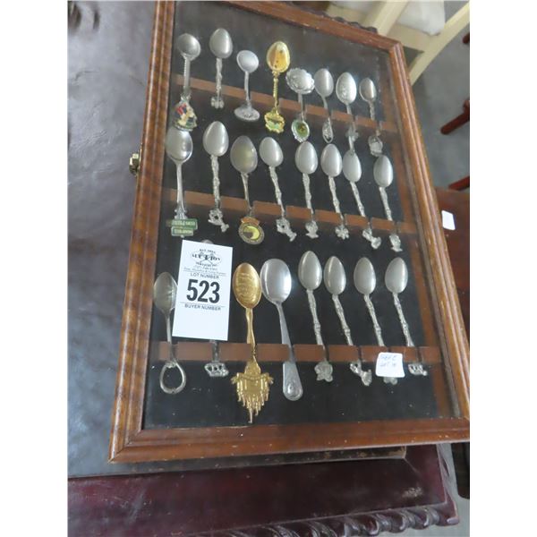 Shadowbox w/Asst. Collector Spoons