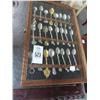 Image 1 : Shadowbox w/Asst. Collector Spoons