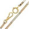Image 5 : Vintage 14k Two Tone Gold 13.5" Polished Open Bar & Curb Link Pocket Watch Chain