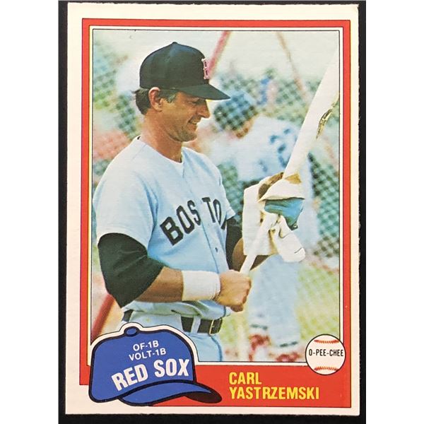 1981 O-PEE-CHEE CARL YASTRZEMSKI (HOF)