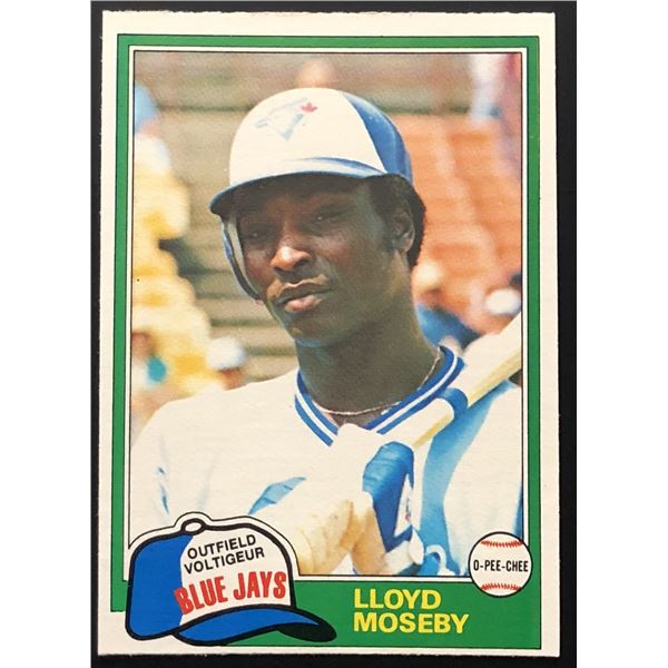 1981 O-PEE-CHEE LLOYD MOSEBY ROOKIE CARD