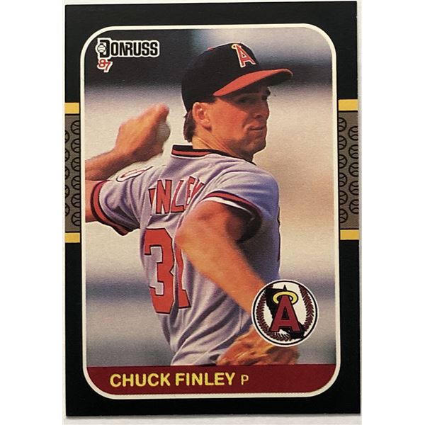 1987 DONRUSS CHUCK FINLEY ROOKIE CARD