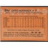 Image 2 : 1988 TOPPS GREG MADDUX (HOF)