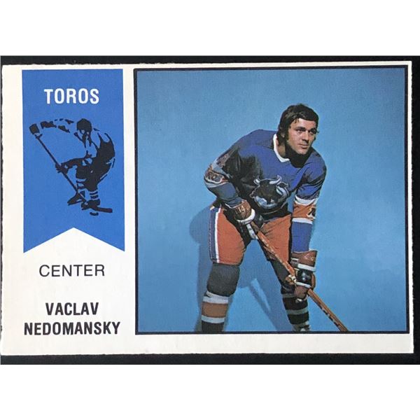 1974-75 O-PEE-CHEE WHA VACLAV NEDOMANSKY (HOF) ROOKIE CARD