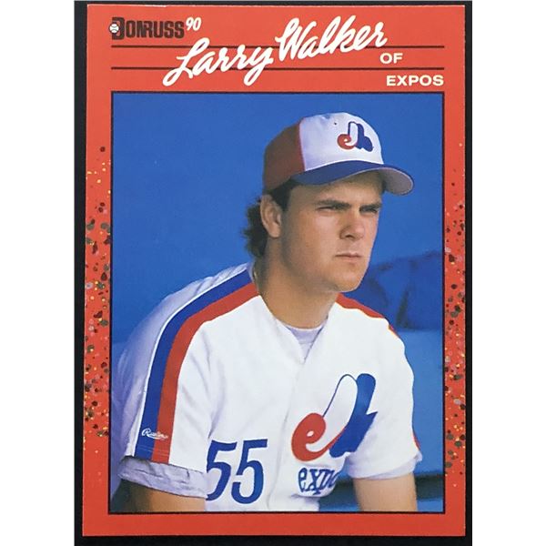 1990 DONRUSS LARRY WALKER (HOF) ROOKIE CARD