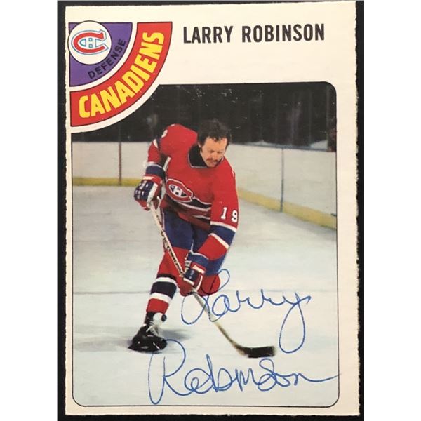 1978-79 O-PEE-CHEE LARRY ROBINSON (HOF) SIGNED