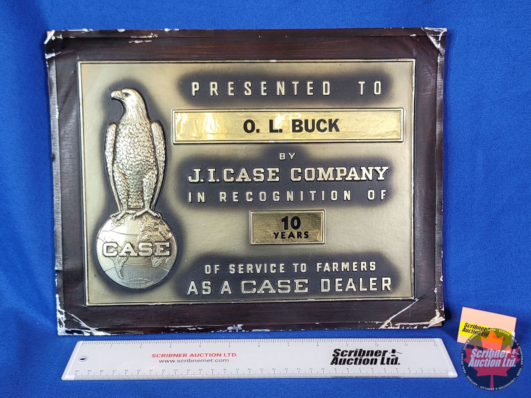 Embossed Wall Plaque : J.I. Case Dealer