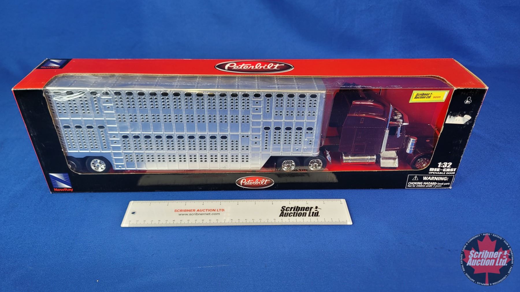 Trailer Scale Box New Ray : Peterbilt Long Hauler Stock Trailer (Scale 1:32) (Box ...