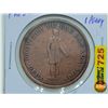 Image 2 : Province du bas Canada Deux Sous : 1837 One Penny (Ribbon "City Bank") (SEE PICS!)  (Listing & Descr