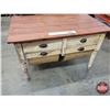 Image 1 : Antique Bakers Table (29-1/2"H x 47"W x 27-1/2"D) (SEE PICS!)  (Listing & Descriptions are a GUIDE O