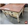 Image 3 : Antique Bakers Table (29-1/2"H x 47"W x 27-1/2"D) (SEE PICS!)  (Listing & Descriptions are a GUIDE O