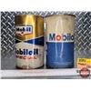 Image 4 : MOBIL OIL TINS (2) : Special & Regular (6-1/2"H x 4"Dia) (SEE PICS!)