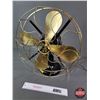 Image 3 : Antique Electric Fan (Brass Blade) (Cast Iron Base) (20"H) (Heavy) (Works)(SEE PICS!)
