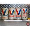 Image 2 : VALVOLINE OIL TINS (4) : Valvomatic ATF (Cardboard), Racing Motor Oil, Motor Oil (Cardboard) & Motor