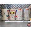 Image 3 : VALVOLINE OIL TINS (4) : Valvomatic ATF (Cardboard), Racing Motor Oil, Motor Oil (Cardboard) & Motor