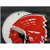 Image 2 : Enamel Single Side "RED INDIAN" Sign (14" x 12") (SEE PICS!)  (NOTE: This Sign has not been authenti