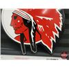 Image 3 : Enamel Single Side "RED INDIAN" Sign (14" x 12") (SEE PICS!)  (NOTE: This Sign has not been authenti