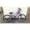 Image 2 : PURPLE/BLUE SCHWINN SUSPEND 21-SPEED FRONT SUSPENSION MOUNTAIN BIKE