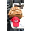 Image 1 : RED MONTREAL CANADIENS HAT AND BROWN LEATHER BAG